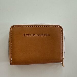 Small Portland Leather Goods accordion zip wallet.